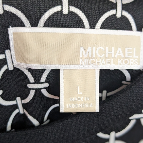Michael Kors Geometric Print Sheath Dress – Size L - Picture 7 of 8
